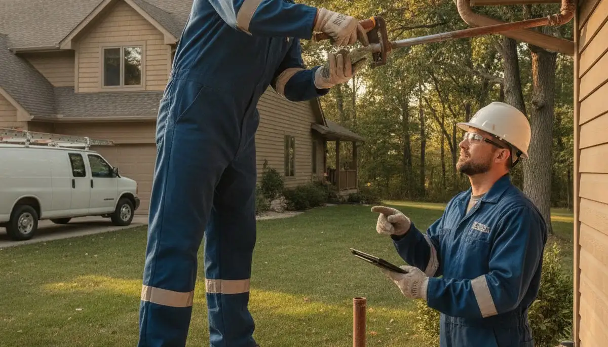 Plumber repairing a leak in Grand Rapids, MI for residential plumbing service