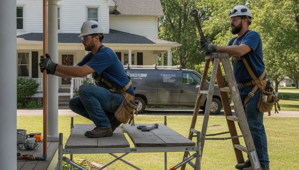 Plumber repairing a pipe in Grand Rapids, MI for residential plumbing service
