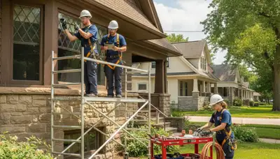 Grand Rapids, MI plumber repairing a residential pipe for plumbing service