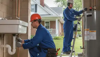 Plumber repairing a pipe in Grand Rapids, MI for residential plumbing service
