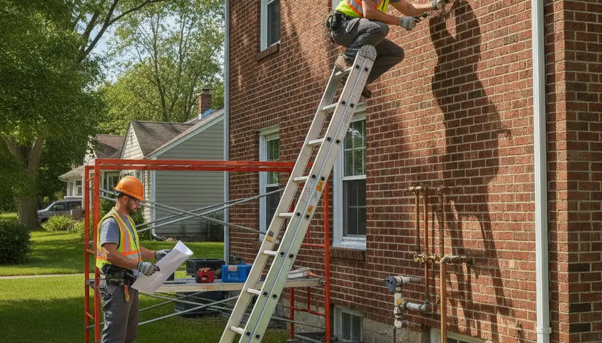 Plumber repairing a pipe in Grand Rapids, MI for plumbing repair services