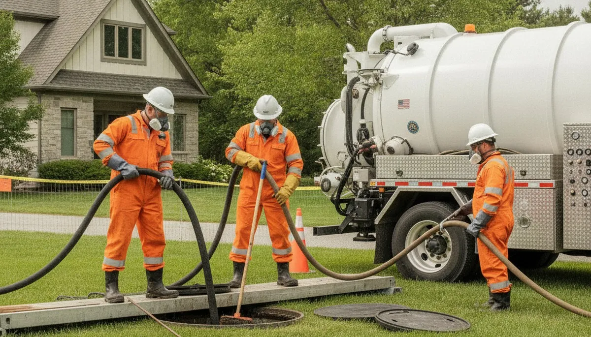 Septic tank cleaning service in Grand Rapids, MI by On Call Plumbers for residential plumbing repair