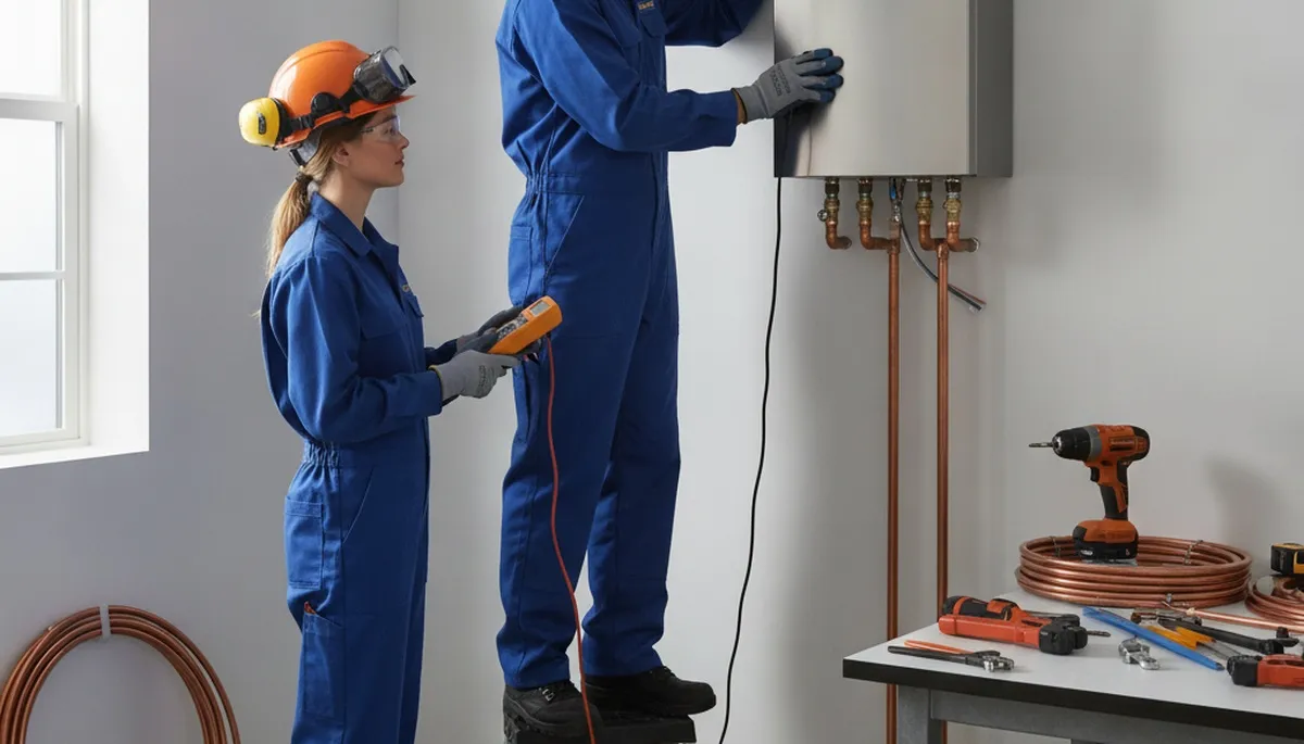 Tankless water heater installation service in Grand Rapids, MI for residential plumbing repairs